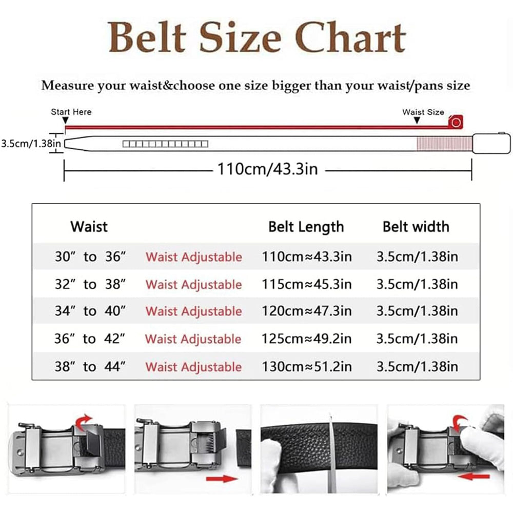 Men Belt Belt For Men Business Casual Formal Occasions Belt With Automatic For Formal Work Or Casual
