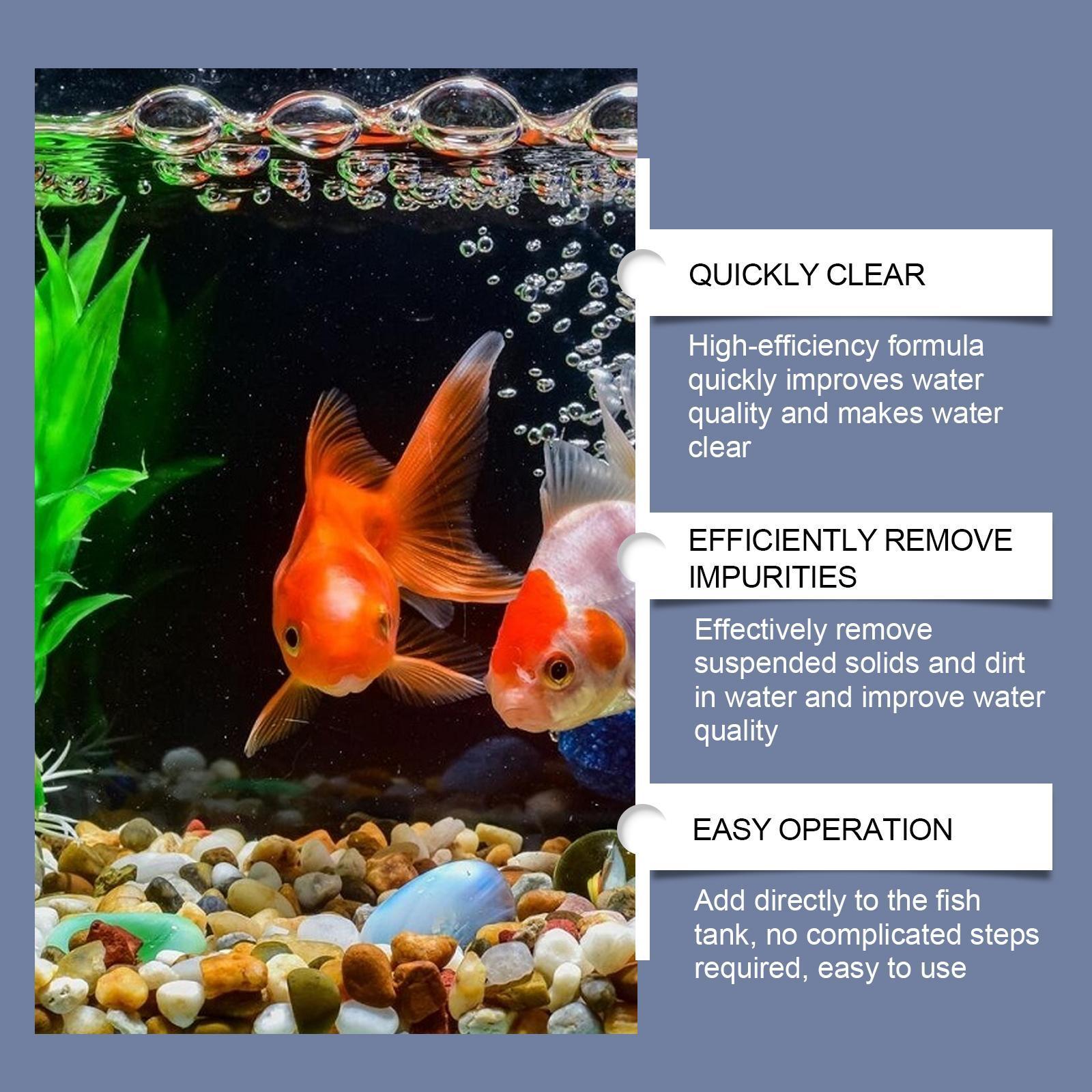 Yebang Fish Tank Water Clarifier Aquarium Water Clarifier Household Fish Tank Decontamination Cleaner