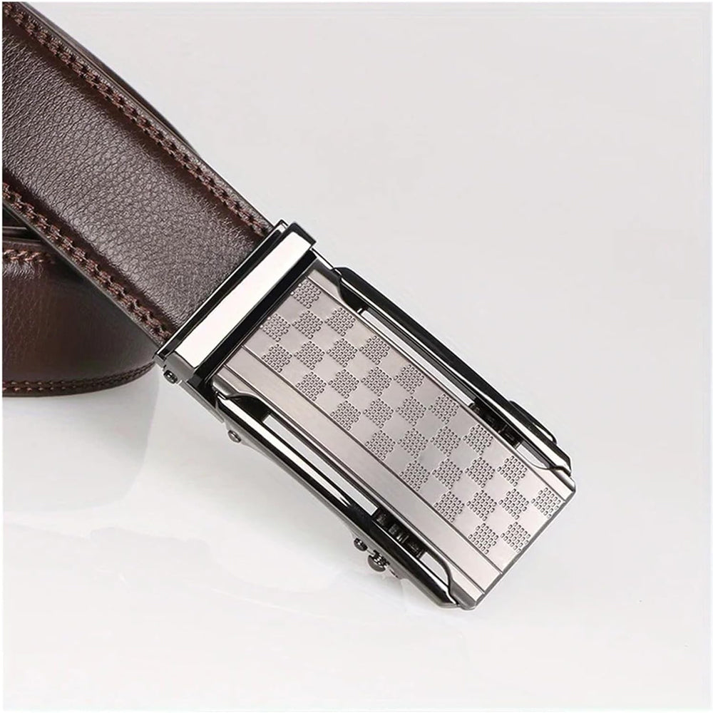 Men Belt Leather Belt For Men With Anti-Scratch Buckle Control Design For Formal Work Or Casual